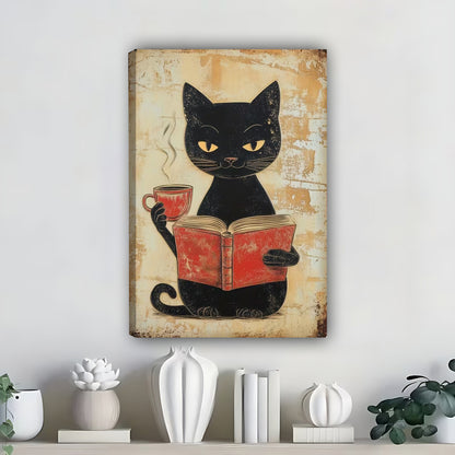 Funny Cat Art - Canvas Wall Art - Abstract Funny Living Room Decor| Liberty Signs #SZ351