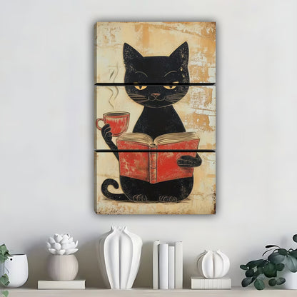 Funny Cat Art - Canvas Wall Art - Abstract Funny Living Room Decor| Liberty Signs #SZ351