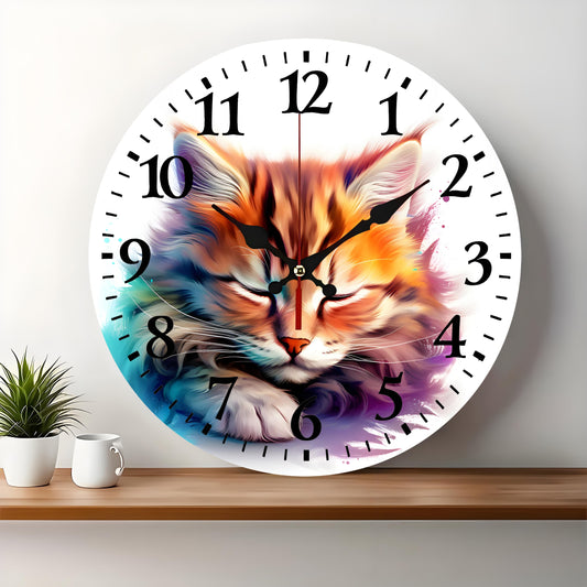 10x10 Decorative Wall Clock  – Ticking Wooden Wall Clock for Living Room or Hallway | Liberty Signs#S1038