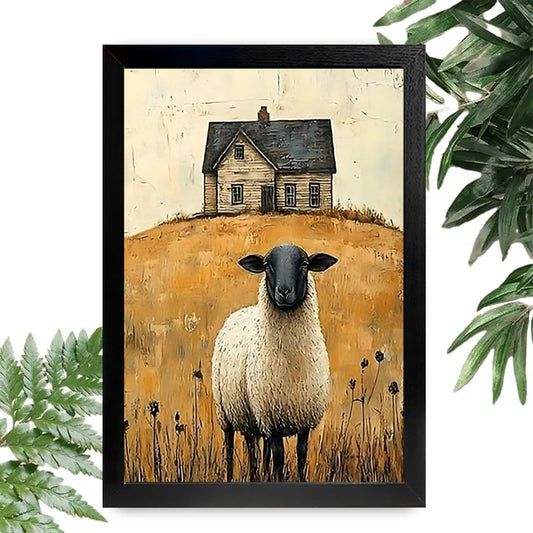 12x18 Beige Boho Framed Wall Art – Neutral Decorative Print for Bedroom or Gallery | Liberty Signs #M20011