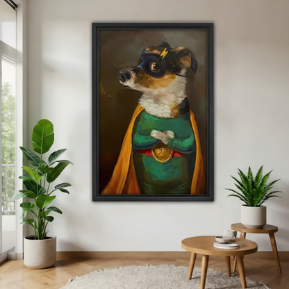 Superhero Dog Wall Art - Australian Shepherd Canvas Print with Cape#Y1008