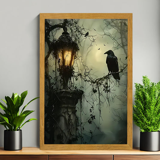 12x18 Black Cat Framed Wall Art – Whimsical Pet-Inspired Print for Kitchen or Entry | Liberty Signs #M7019