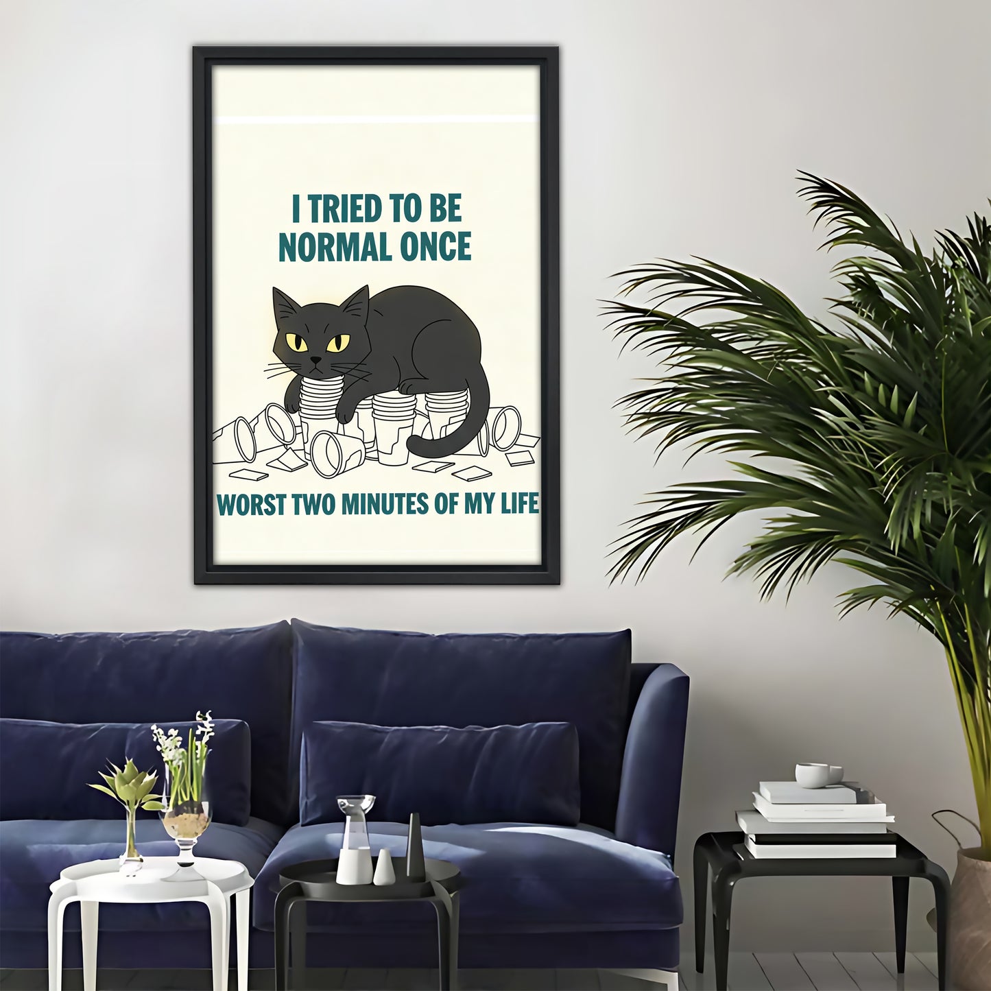 Funny Cat Wall Art - 'I Tried to Be Normal Once' Canvas Print|Liberty Signs #L340