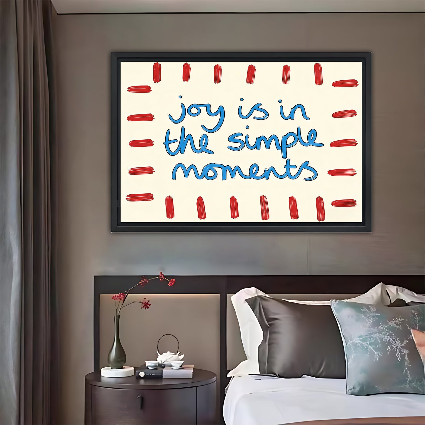 Joy Is In The Simple Moments Art Print - Minimalist Positivity Wall Decor|Liberty Signs #L456