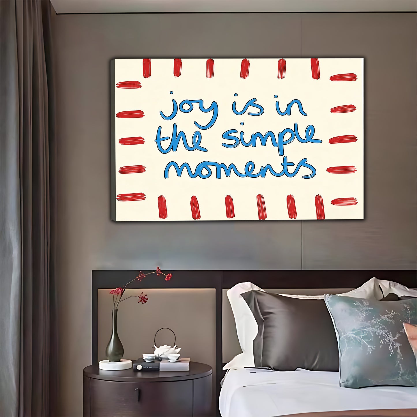 Joy Is In The Simple Moments Art Print - Minimalist Positivity Wall Decor|Liberty Signs #L456