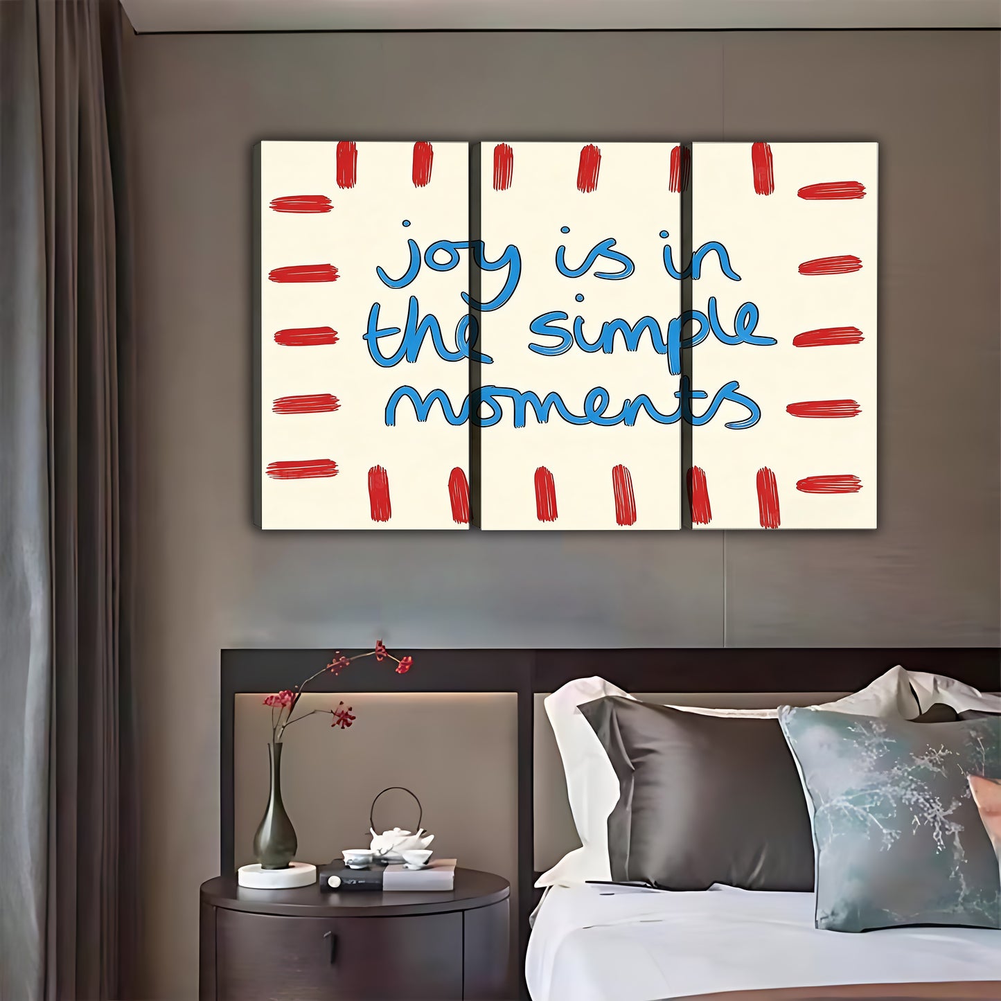 Joy Is In The Simple Moments Art Print - Minimalist Positivity Wall Decor|Liberty Signs #L456