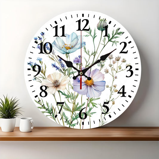 10x10 Decorative Wall Clock  – Ticking Wooden Wall Clock for Living Room or Hallway | Liberty Signs#S1040