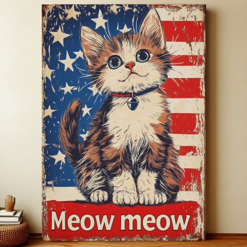 8x12 Patriotic USA Metal Sign – Vintage Wall Art with Flag & Freedom | Liberty Signs #6014