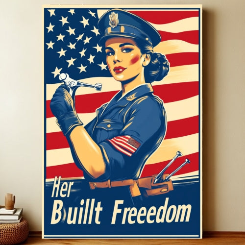 8x12 Patriotic USA Metal Sign – Vintage Wall Art with Flag & Freedom | Liberty Signs #6016