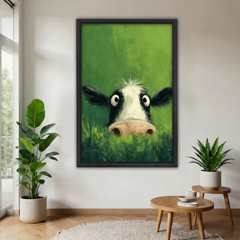 Curious Cow Canvas Wall Art L6253