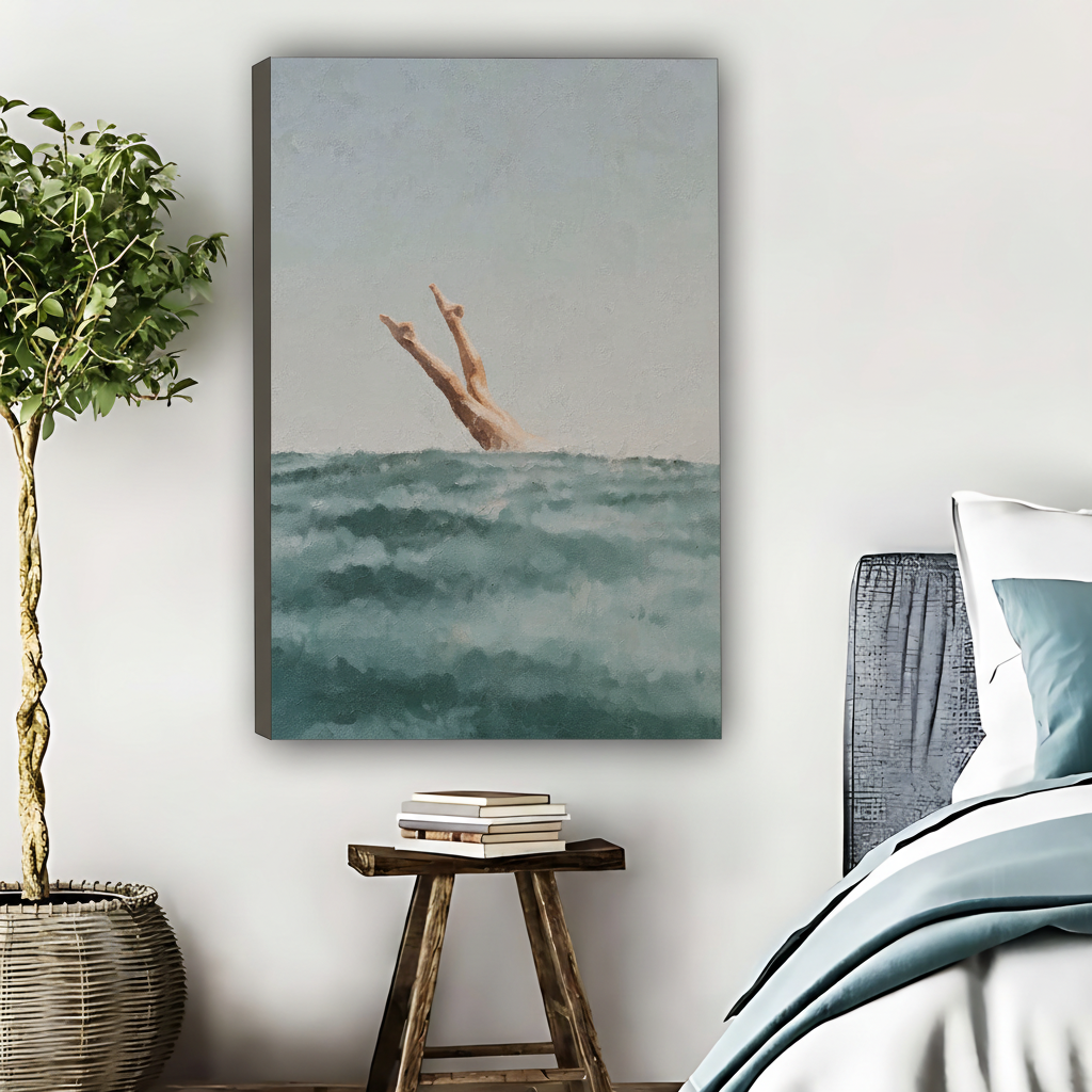 Minimalist Ocean Dive Framed Wall Art |Liberty Signs #L602