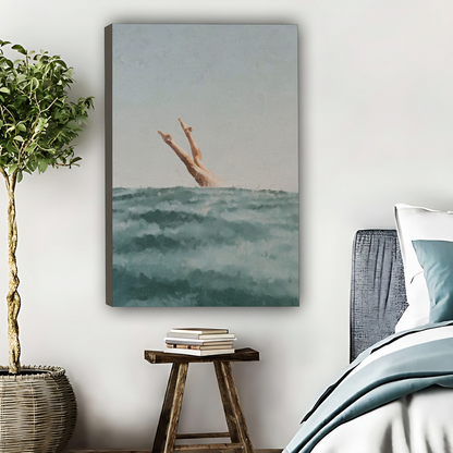 Minimalist Ocean Dive Framed Wall Art |Liberty Signs #L602