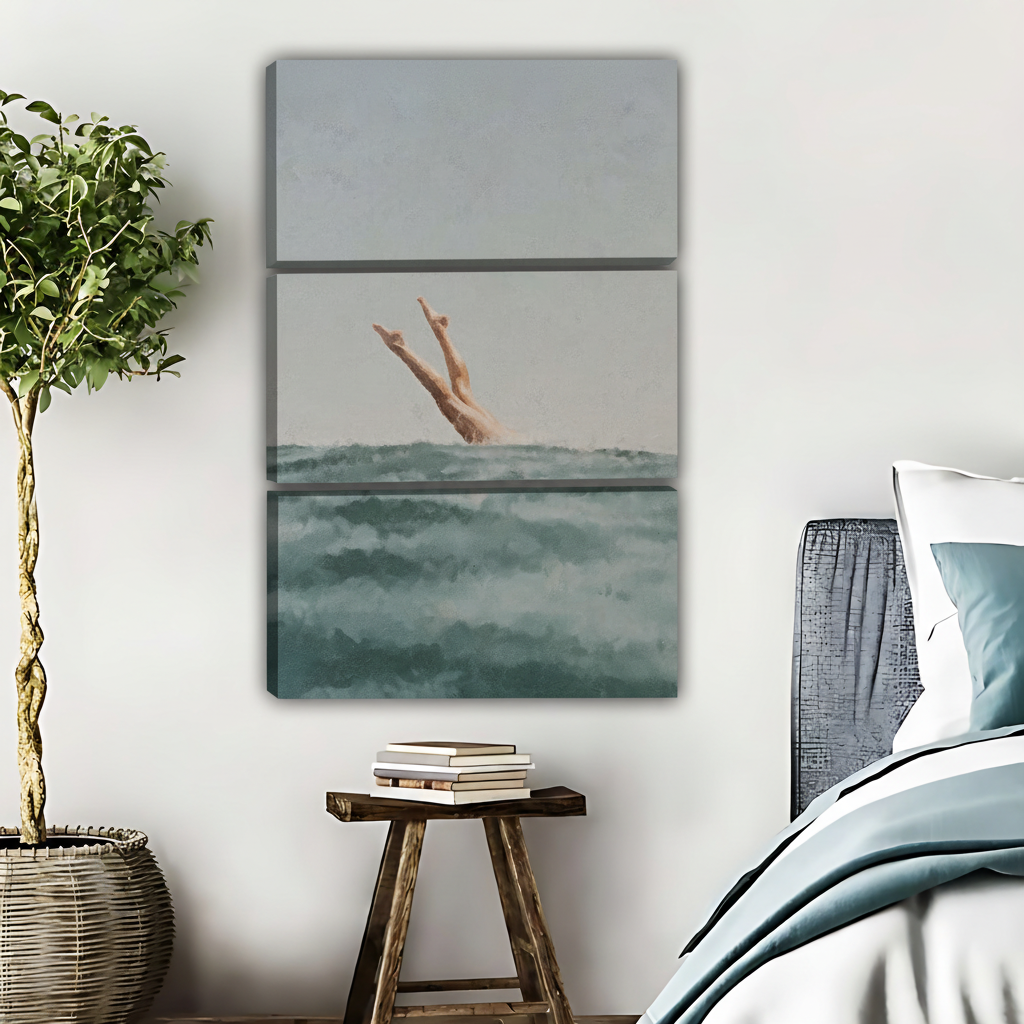 Minimalist Ocean Dive Framed Wall Art |Liberty Signs #L602