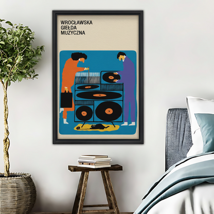 Retro Music Turntable Framed Art Print |Liberty Signs #L603