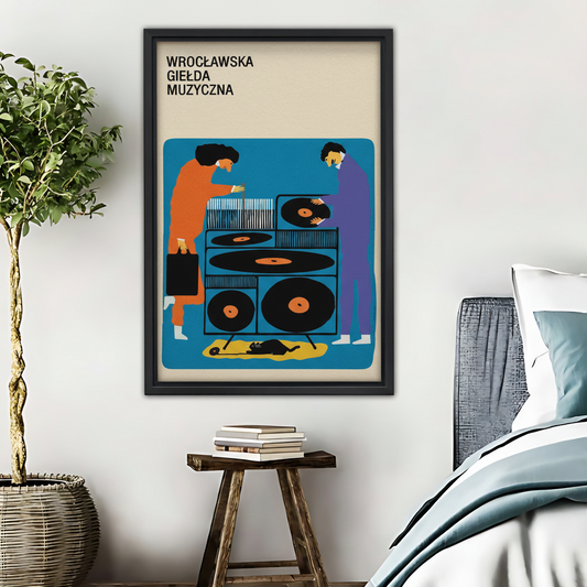 Retro Music Turntable Framed Art Print |Liberty Signs #L603