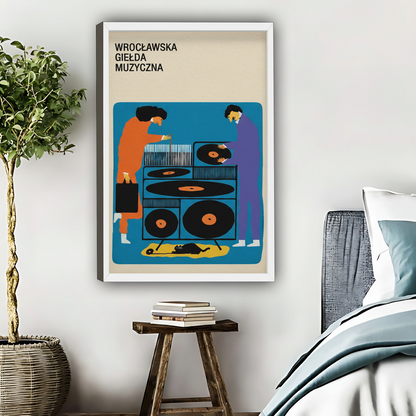 Retro Music Turntable Framed Art Print |Liberty Signs #L603