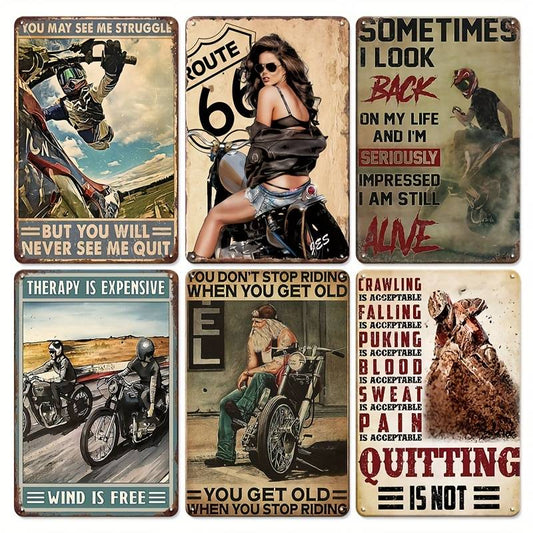 6pcs 8x12 Classic Car Metal Sign – Vintage Tin Wall Art for Auto Fans & Garages | Liberty Signs #4100