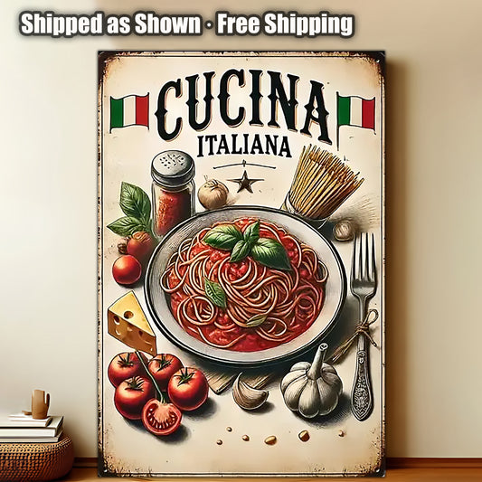 8x12 Kitchen Metal Sign – Coffee & Recipe Tin Wall Decor for Homes (1/3/6/10 Pieces) | Liberty Signs #ZH8029