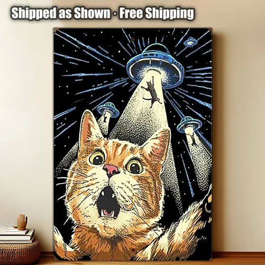 8x12 Cute Cat Metal Sign – Retro Tin Wall Art for Cat Lovers & Kitchens  (1/3/6/10 Pieces)| Liberty Signs #ZH2204