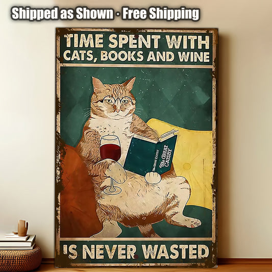Funny Cat Wall Art Set – 8x12 Inch Vintage Metal Signs (1/3/6/10 Pieces)#ZH2018