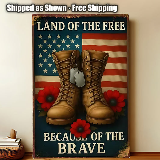 8x12 Patriotic USA Metal Sign – Vintage Wall Art with Flag & Freedom (1/3/6/10 Pieces) | Liberty Signs #ZH6002