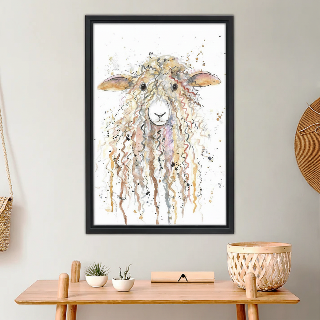 图1 水彩卷毛绵羊木框场景重新生成