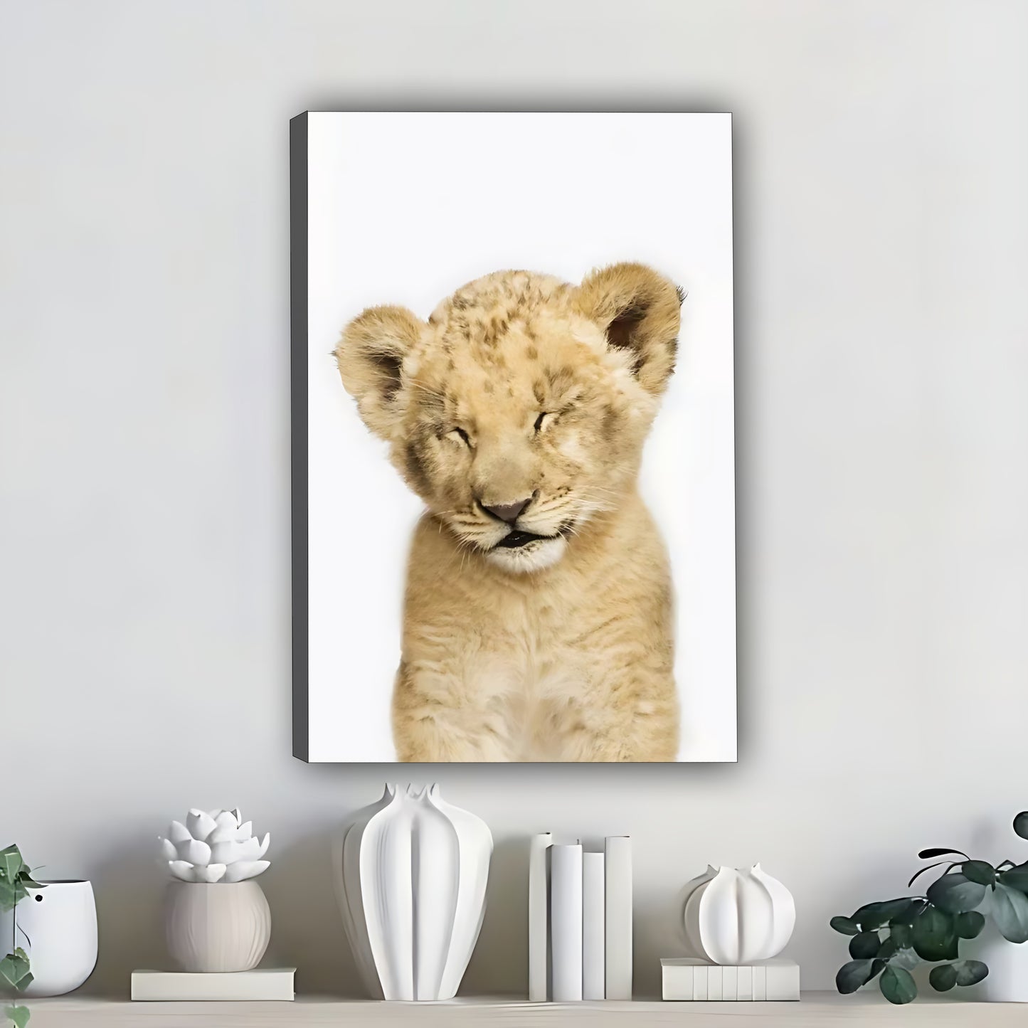 Neutral Abstract Framed Wall Art – Minimalist Line Art for Office or Studio | Liberty Signs #SZ301