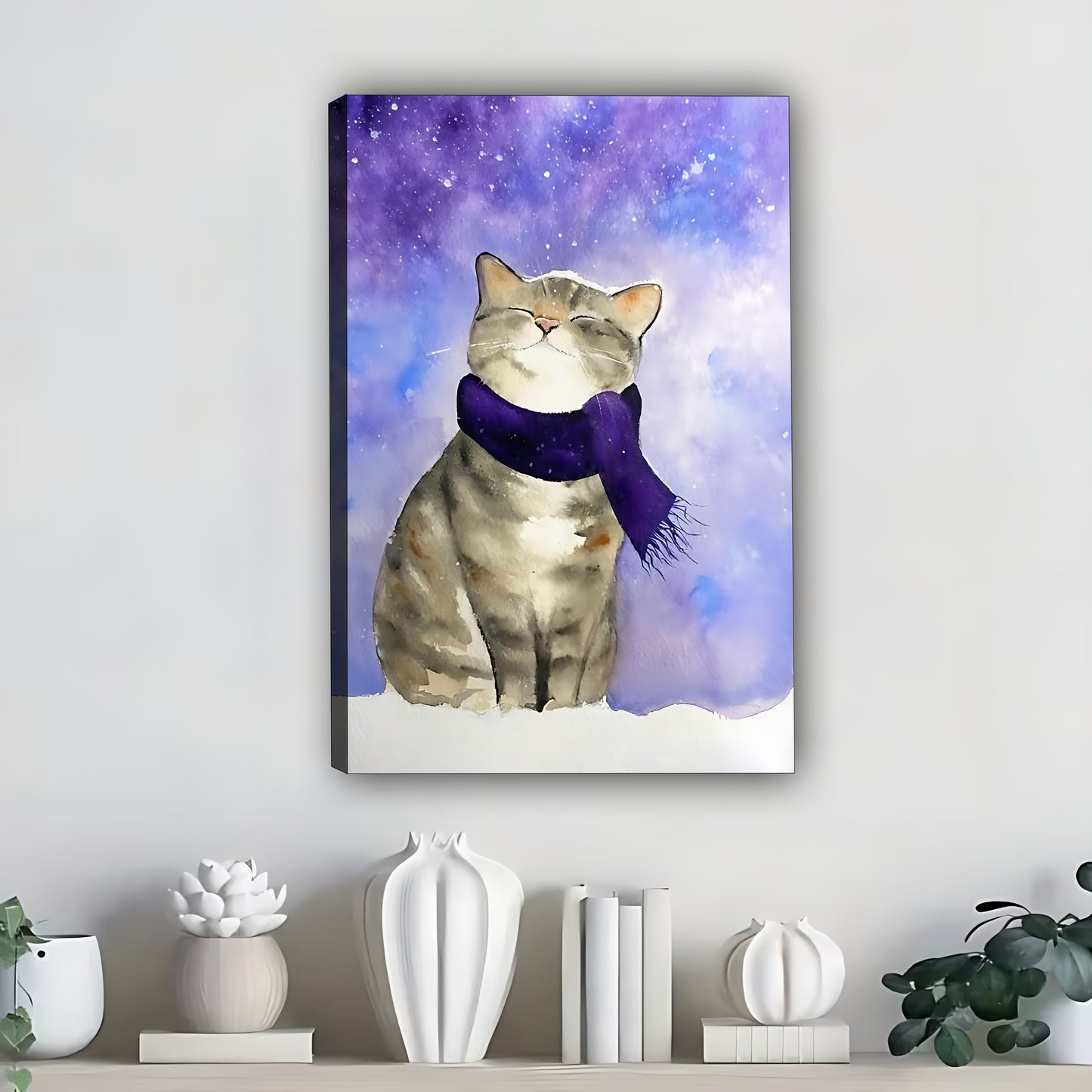 Funny Cat Art - Canvas Wall Art - Abstract Funny Living Room Decor| Liberty Signs #SZ265