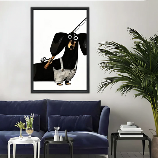 Beagle Coffee Lover Wall Art - Funny Dog Canvas Print|Liberty Signs #L334