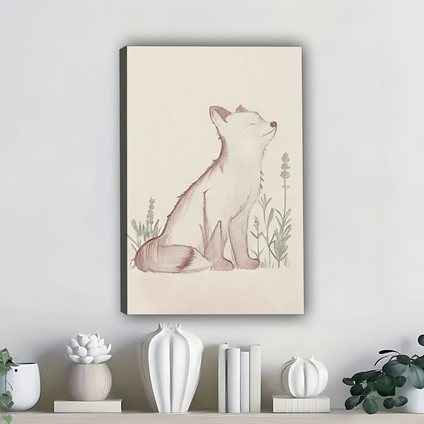 Neutral Abstract Framed Wall Art – Minimalist Line Art for Office or Studio | Liberty Signs #SZ292