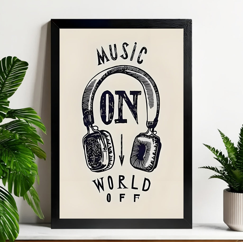 Neutral Abstract Framed Wall Art – Minimalist Line Art for Office or Studio | Liberty Signs#M3353