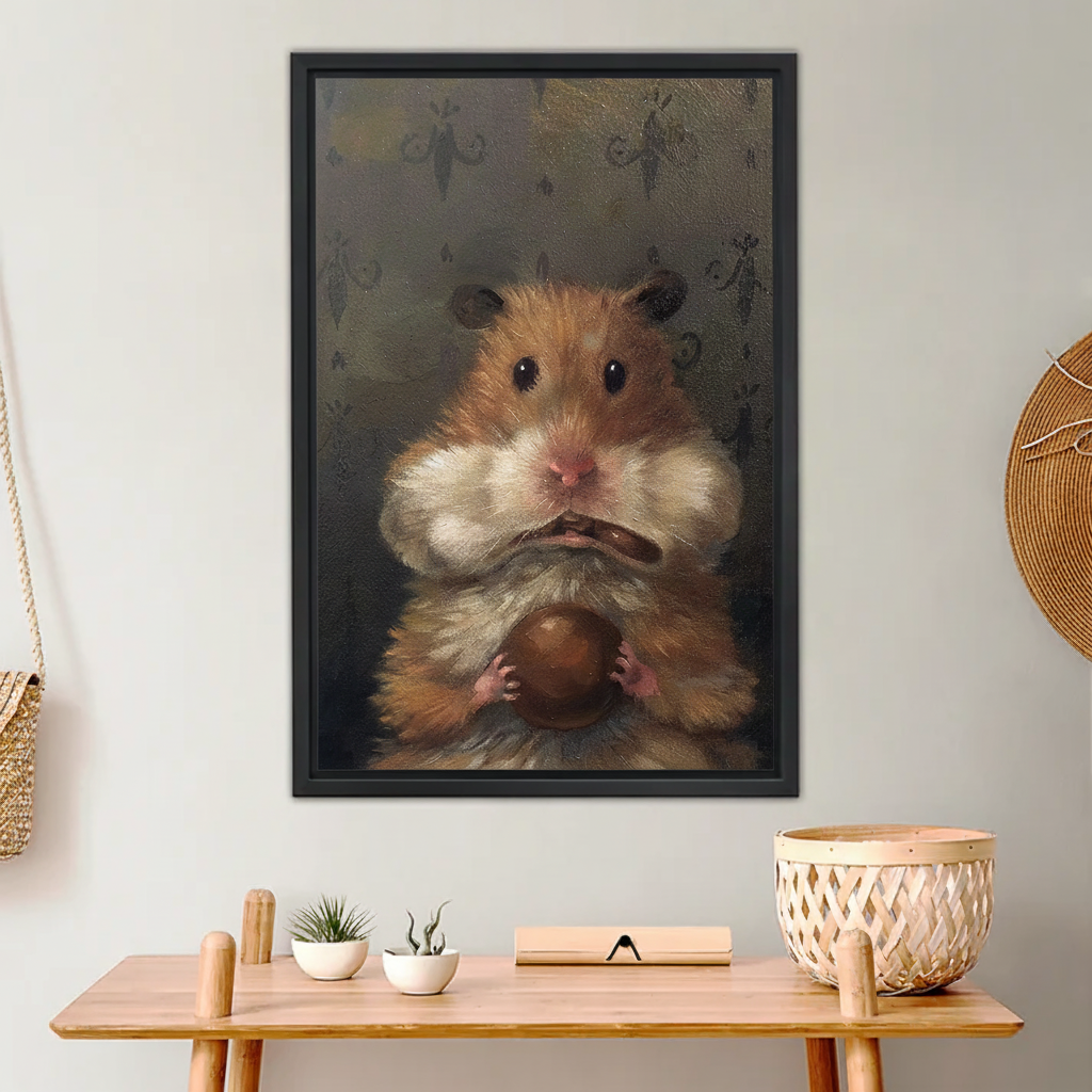 图1 巴洛克仓鼠油画木框场景