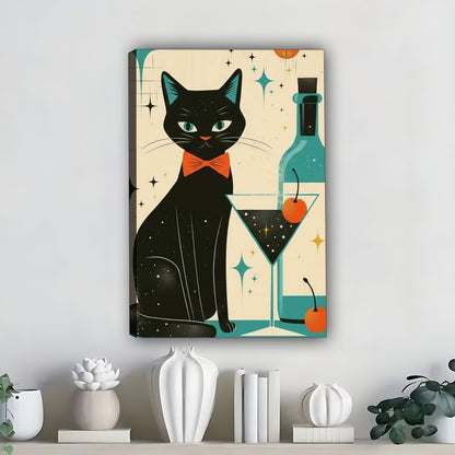 Funny Cat Art - Canvas Wall Art - Abstract Funny Living Room Decor| Liberty Signs #SZ332
