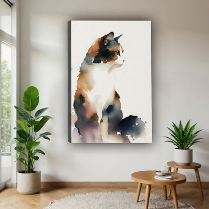 Funny Cat Art - Canvas Wall Art - Abstract Funny Living Room Decor| Liberty Signs #SZ161
