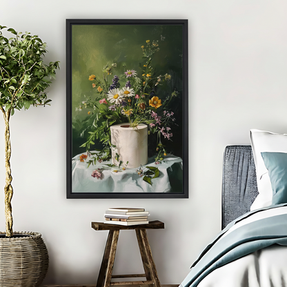 Wildflower Toilet Paper Roll Classical Oil Painting Canvas Art|Liberty Signs #L1662