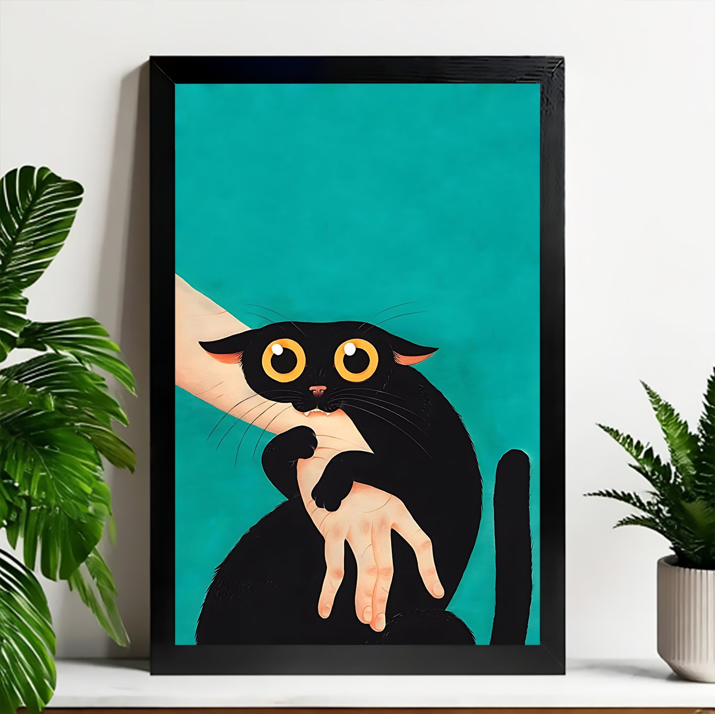 Neutral Abstract Framed Wall Art – Minimalist Line Art for Office or Studio | Liberty Signs#M3494