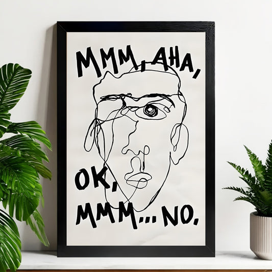 Neutral Abstract Framed Wall Art – Minimalist Line Art for Office or Studio | Liberty Signs#M3319