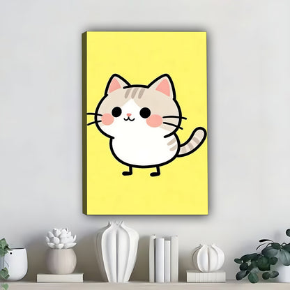 Funny Cat Art - Canvas Wall Art - Abstract Funny Living Room Decor| Liberty Signs #SZ321