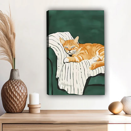 Funny Cat Art - Canvas Wall Art - Abstract Funny Living Room Decor| Liberty Signs #SZ117