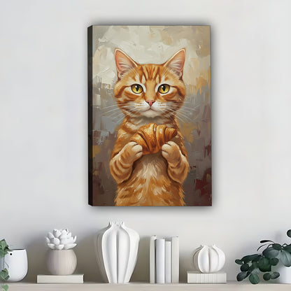 Funny Cat Art - Canvas Wall Art - Abstract Funny Living Room Decor| Liberty Signs #SZ273