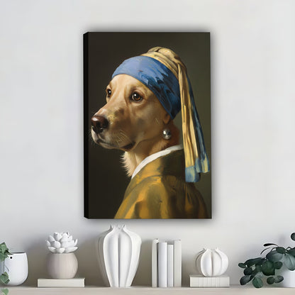 Funny Dog Art - Canvas Wall Art - Abstract Funny Living Room Decor| Liberty Signs #SZ340