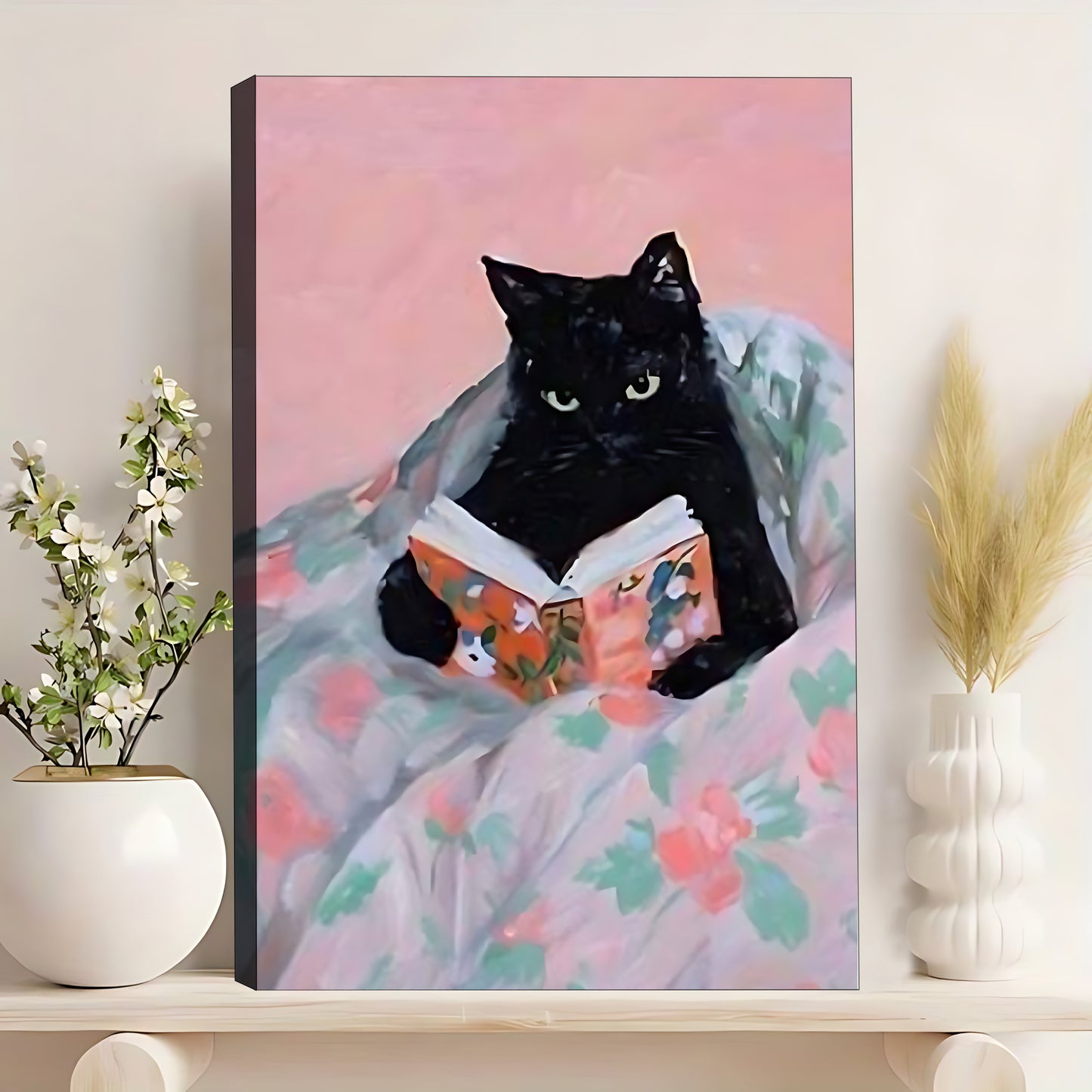 Funny Cat Art - Canvas Wall Art - Abstract Funny Living Room Decor| Liberty Signs #SZ252