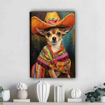 Funny Dog Art - Canvas Wall Art - Abstract Funny Living Room Decor| Liberty Signs #SZ309