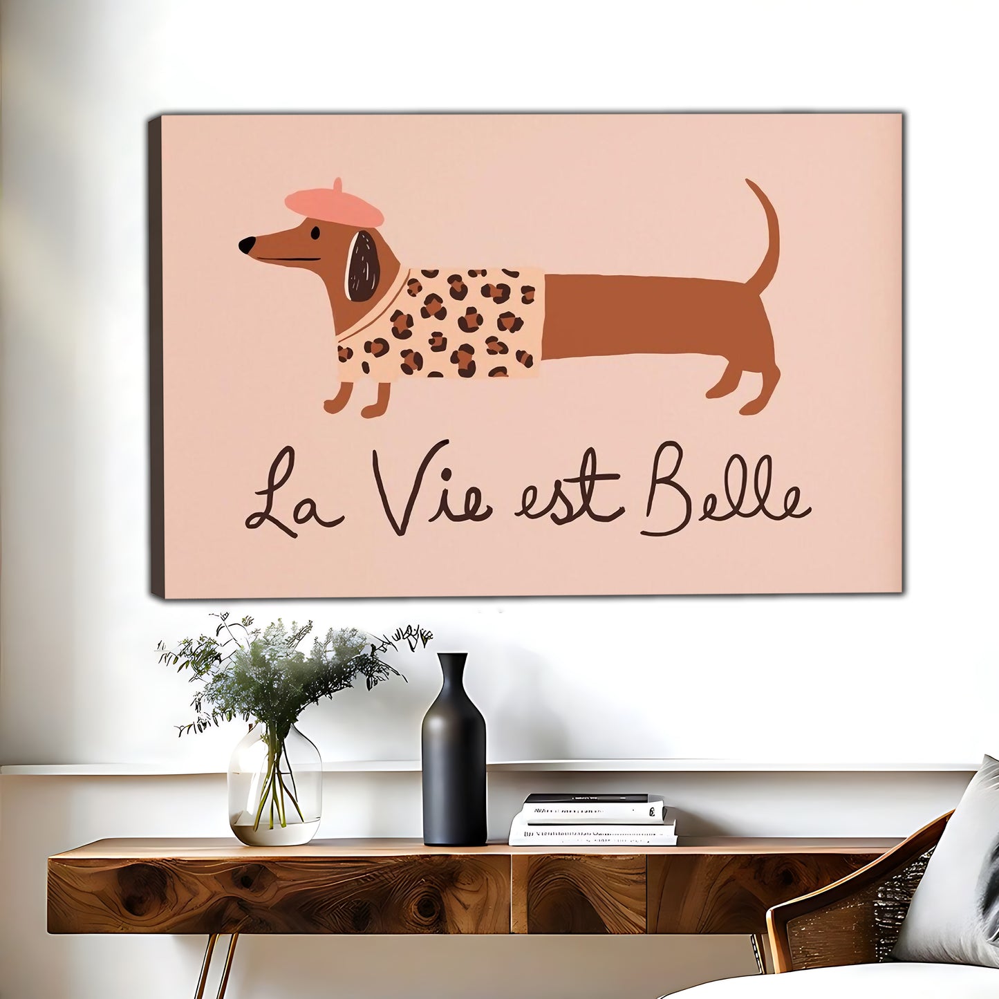 Funny Dog Art - Canvas Wall Art - Abstract Funny Living Room Decor| Liberty Signs #HZ106