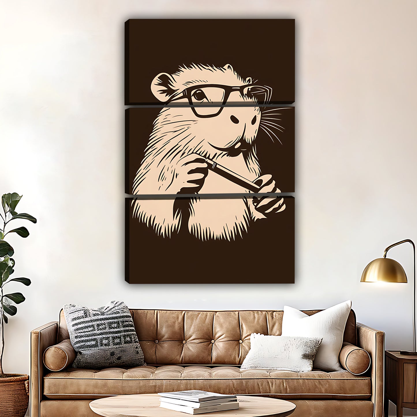 Funny Puppy Art - Canvas Wall Art - Abstract Funny Living Room Decor| Liberty Signs #SZ021