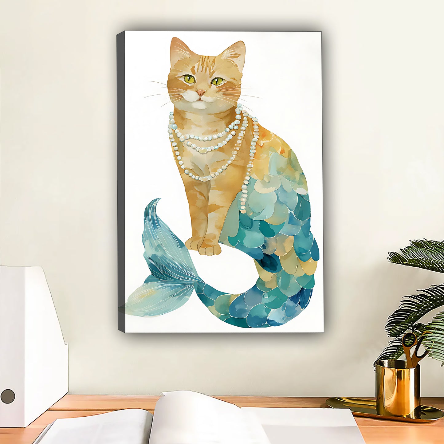 Funny Cat Art - Canvas Wall Art - Abstract Funny Living Room Decor| Liberty Signs #SZ184