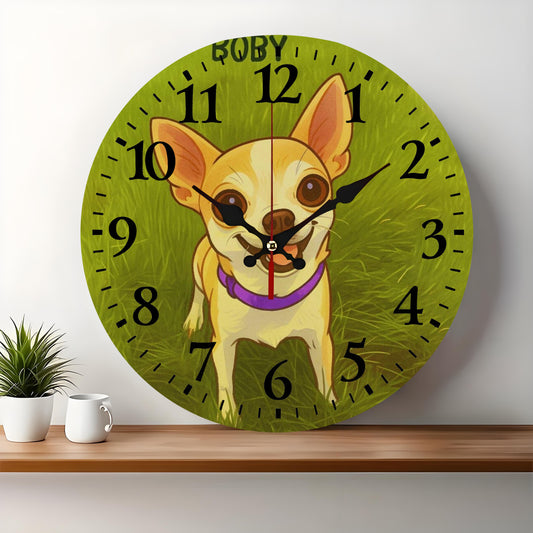 10x10 Decorative Wall Clock  – Ticking Wooden Wall Clock for Living Room or Hallway | Liberty Signs#S1027