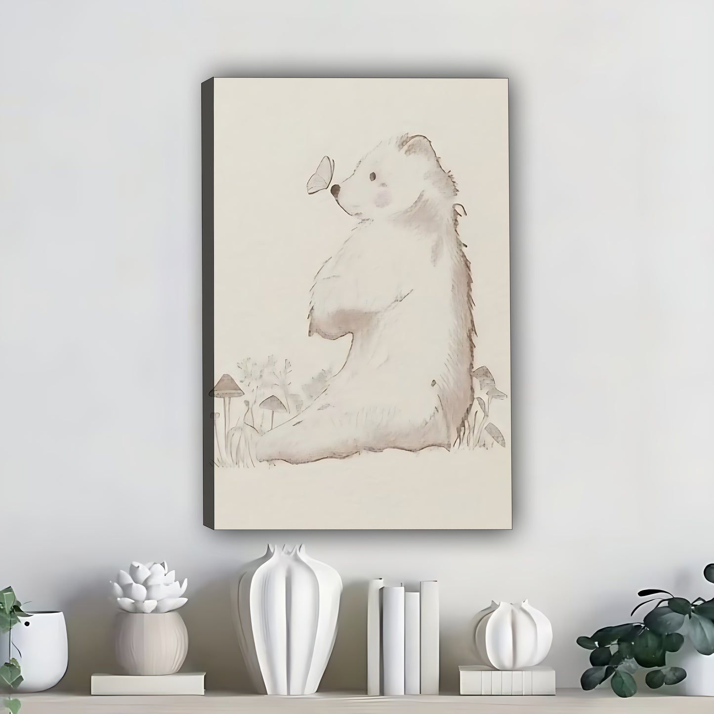 Neutral Abstract Framed Wall Art – Minimalist Line Art for Office or Studio | Liberty Signs #SZ296