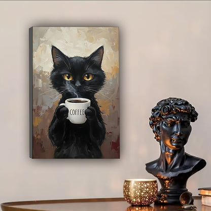 Funny Cat Art - Canvas Wall Art - Abstract Funny Living Room Decor| Liberty Signs #SZ220