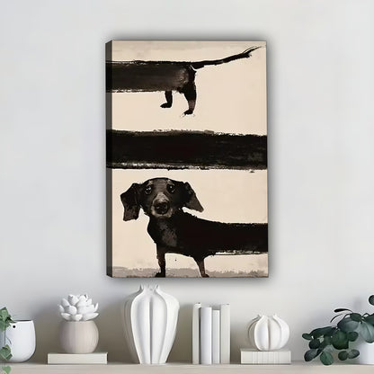 Funny Dog Art - Canvas Wall Art - Abstract Funny Living Room Decor| Liberty Signs #SZ304